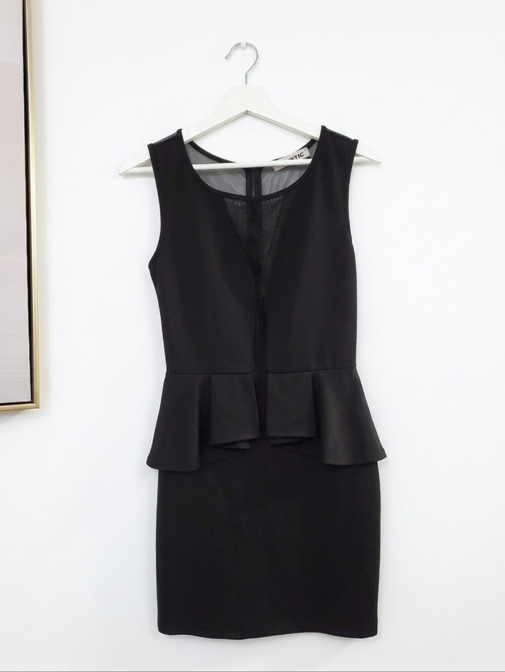Black Peplum Mini Dress